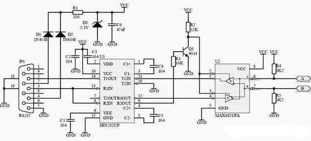 RS232接口的定義 安徽得潤電氣技術有限公司，主營：高低壓開關柜，高低壓無功補償柜，消弧消諧設備，自動化控制系統(tǒng)柜  全國統(tǒng)一客服熱線：400-0551-777